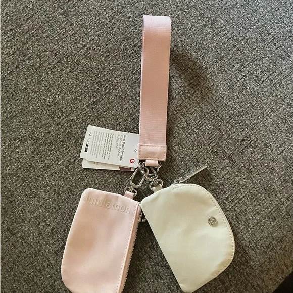 lululemon athletica Pink & Cream Dual Pouch Wristlet - Picture 2 of 2
